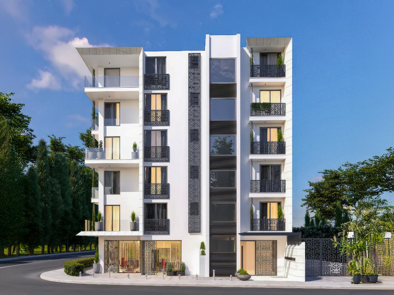 Modern apartment development in Paphos city centre